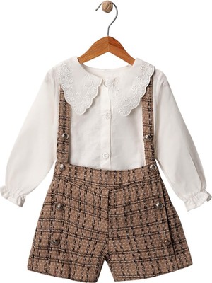 Celira Bluefeet Kahverengi Jakarlı Gömleli Takım 2y,3y,4y,5y