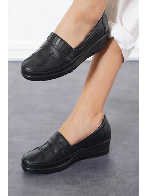 Celira Bluefeet Siyah Günlük Rahat Taban Anne Ayakkabı HS00326
