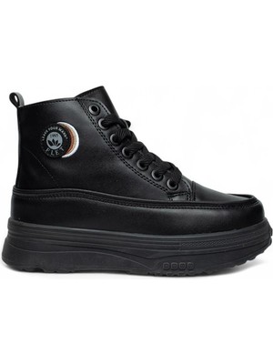 Hkursat Bluefeet Flt Siyah Termal Astar Kaymaz Kalın Taban Kadın Bot