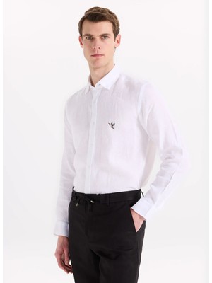 Fabrika Siyah Erkek Alttan Britli Regular Fit Gömlek F6SM-GML 2700