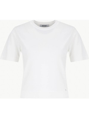 Mustang Ekru Kadın Bisiklet Yaka Normal Fit Kazak M6SL-KZK1399