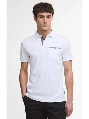 Barbour Premium Corpatch Tailored Polo Yaka WH11 White