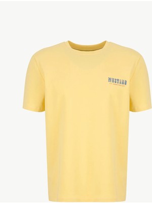 Mustang Mavi Erkek Relaxed Baskılı T-Shirt M6SM-TST1578