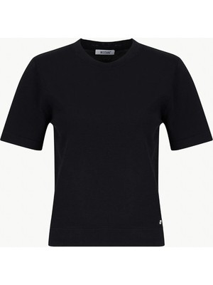 Mustang Siyah Kadın Bisiklet Yaka Normal Fit Kazak M6SL-KZK1399