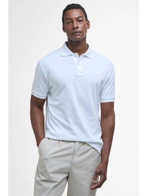 Barbour Hylton Interlock Tailored Fit Polo Yaka WH11 White
