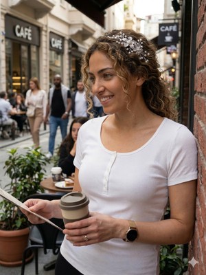 Mila Moja Düğmeli T-Shirt