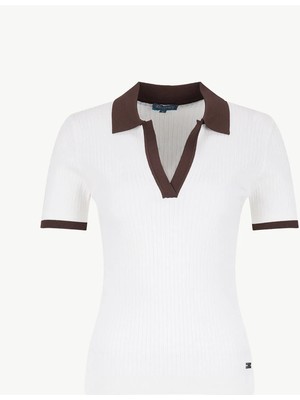 Discovery Expedition Beyaz Kadın Relaxed Kazak D6SL-KZK3614