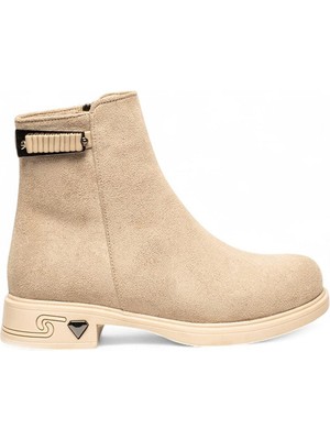 Hkursat Bluefeet Bej Içi Termal Astar Süet Kadın Bot NSB947