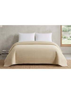 Taç Yeni Sezon Çift Kişilik Pamuklu Pike Monet Cappuccino