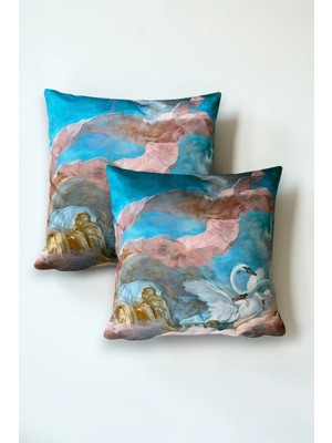 Radora 2 Adet Venus Temalı Çift Taraf Dijital Baskılı Fermuarlı Kırlent Kılıfı