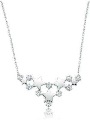 İlk El Grup 925 Ayar Gümüş Yıldız Kadın Gümüş Kolye PT2610258 (72)