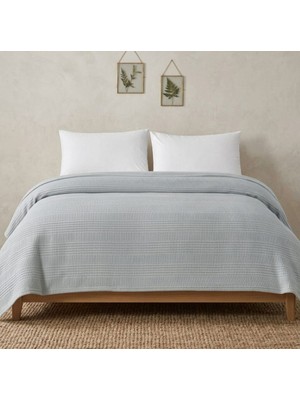 Taç Yeni Sezon Çift Kişilik Pamuklu Pike Monet Antrasit