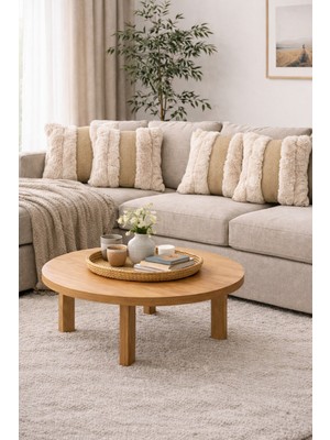 Bonny Home Risa Krem 4lü Kırlent Kılıfı Puffy Pofuduk Dekoratif Yumuşak Koltuk Yastık Kılıfı 45X45