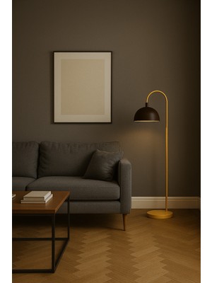 Longing Mellow Arc Metal Lambader Oturma Odası & Yatak Odası & Salon Lambader