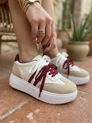 Kadın Vega Çift Bağcıklı Ortopedik Rahat ve Hafif Taban Sneaker