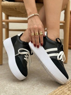 Kadın Vega Çift Bağcıklı Ortopedik Rahat ve Hafif Taban Sneaker