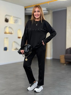 Bizcomoda Kadın Inci Detay Modal Kumaş Ikili Takım