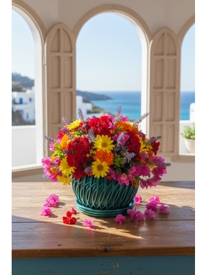 Fılamentim Floranti Lineaura Dekoratif Saksı Modern Seri 135X135X120 mm NO.1026.10.Y-18-T