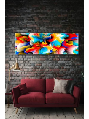 Şehber Panoramik Yatay Kanvas Duvar Tablosu Tekli Salon Mutfak Yatak Odası Ofis Soyut Fantezi