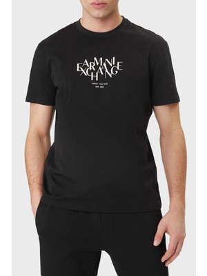 Armani Exchange Logolu Pamuklu Regular Fit Bisiklet Yaka T Shirt Erkek T Shirt XM002782 AF10356 UC001