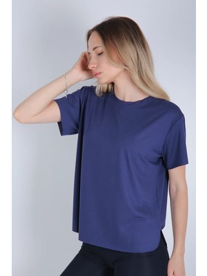 Bisiklet Yaka Dikişsiz Bluz