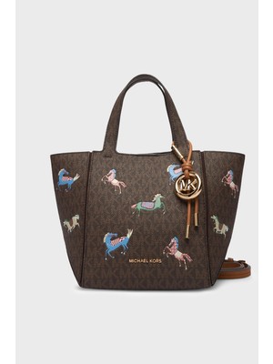 Michael Kors Desenli Ayarlanabilir ve Çıkarilabilir Askılı Çanta 30R6G9JT9U252 Bayan Çanta 30R6G9JT9U 252