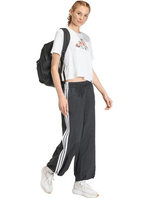 Adidas KA5073 W Food Cro Beyaz Bisiklet Yaka Normal Fit Baskılı Kadın T-Shirt