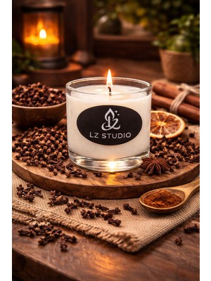 LZ Studio Karanfil Kokulu Cam Bardak Mum 150 ml