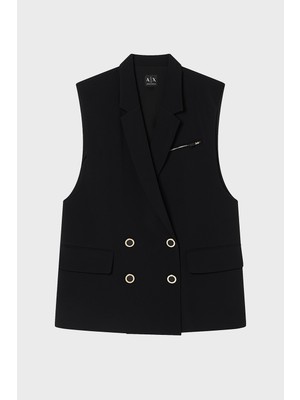 Armani Exchange Regular Fit Kruvaze Yaka Düğmeli Yelek Bayan Yelek XW001823 AF16125 UC001