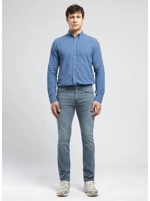 Lee Cooper Jagger Erkek Slım Straıght Dar Kesim Normal Bel Düz Paça Jean Pantolon Gri