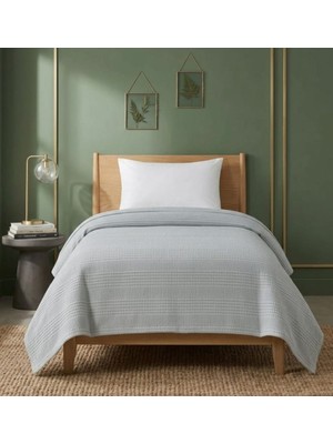 Taç Yeni Sezon Tek Kişilik Pamuklu Pike Monet Antrasit