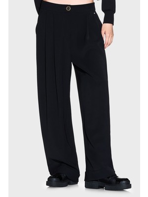 Armani Exchange Relaxed Fit Yüksek Bel Geniş Paça Pantolon Bayan Pantolon XW001826 AF16125 UC001