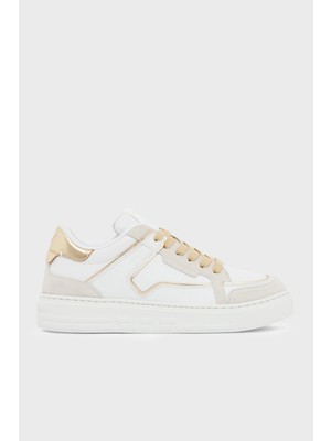 Emporio Armani Deri Logolu Sneaker Ayakkabı Bayan Ayakkabı EW003081 AF25727 MZ773