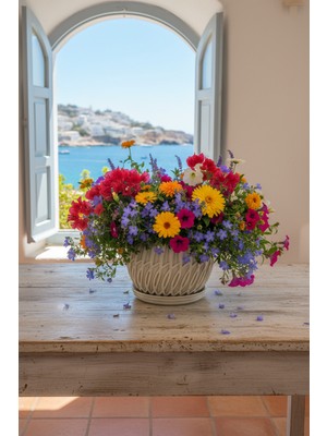 Fılamentim Floranti Lineaura Dekoratif Saksı Modern Seri 135X135X120 mm NO.1026.10.KR-09