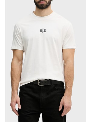 Armani Exchange % 100 Pamuk Regular Fit Bisiklet Yaka T Shirt Erkek T Shirt XM002509 AF10358 U1074