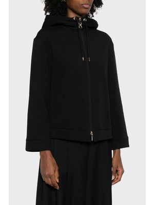 Emporio Armani Pamuklu Relaxed Fit Kapüşonlu Fermuarlı Sweat Bayan Sweat EW004213 AF10002 UC001