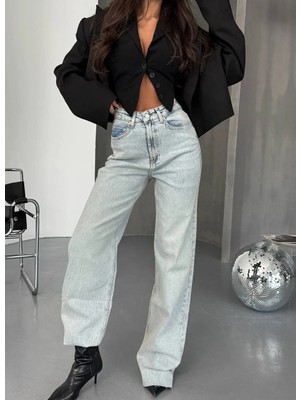 Herton Yüksek Bel Wide-Leg Jean