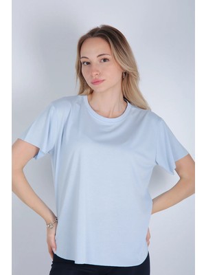 Bisiklet Yaka Dikişsiz Bluz