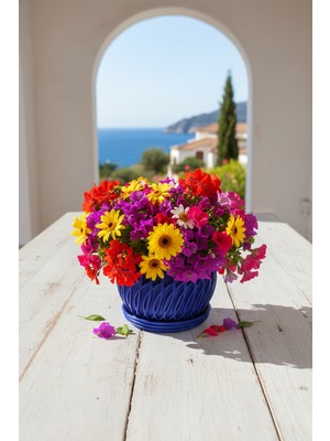 Fılamentim Floranti Lineaura Dekoratif Saksı Modern Seri 135X135X120 mm NO.1026.10.M-03