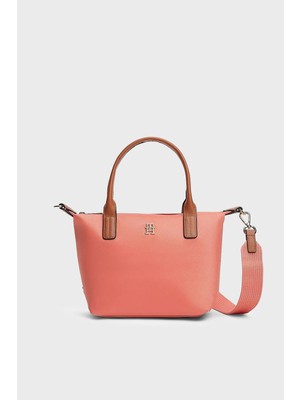 Tommy Hilfiger Deri Karışımlı Sabit Askılı Çanta Bayan Çanta AW0AW17709 Tj8