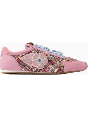 Kurt Geiger Islington Deri-Kumaş Lüks Tasarım Kadın Sneaker