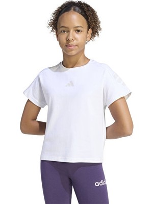 Adidas Jg Fi 3s Tee Çocuk Günlük Tişört KB6896 Beyaz