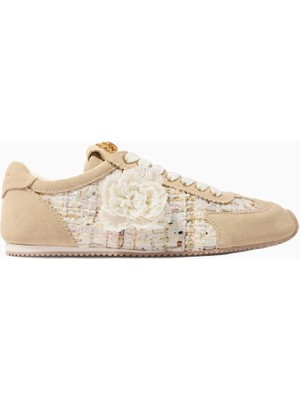 Kurt Geiger Islington Deri-Kumaş Lüks Tasarım Kadın Sneaker