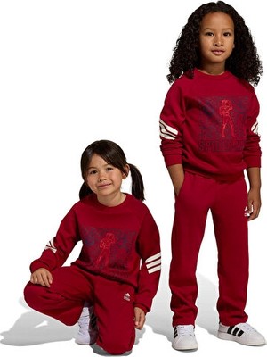 Adidas Lk Marvel Sm Jog Çocuk Günlük Eşofman Takımı JZ7666 Kırmızı