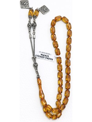 Benko Tesbih,kalemli Gümüşlü TESBİH.7X11,30MM Çap