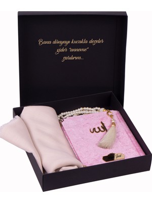 Kişiselleştirilebilir Manidar Hediye Kutusu Anneye Yasin-I Şerif Tespih Hediyesi Şık Tasarım