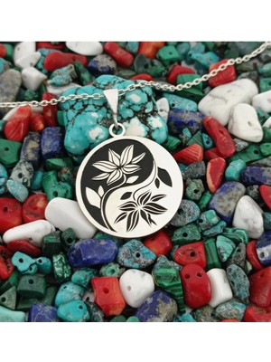 kuyumcudan Gümüş Lotus Çiçek Kolye