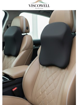 Viscowell Visco 2 Adet Araç Oto Boyun Destek Yastığı Orjinal Visco Baş Yastığı Ortopedik Yastık