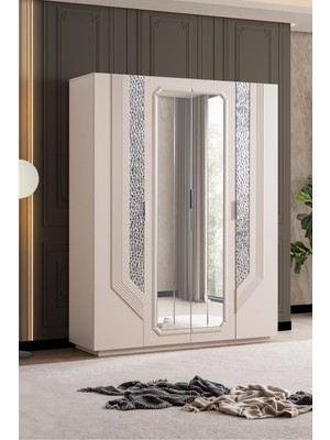 Setay Gardırop, Velora 4 Kapaklı Aynalı Dolap