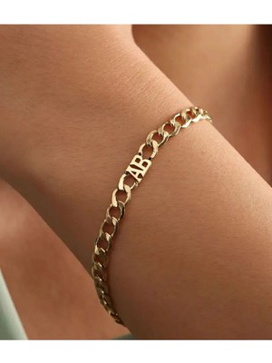 kuyumcudan Harfli Bileklik 925 Ayar Gümüş